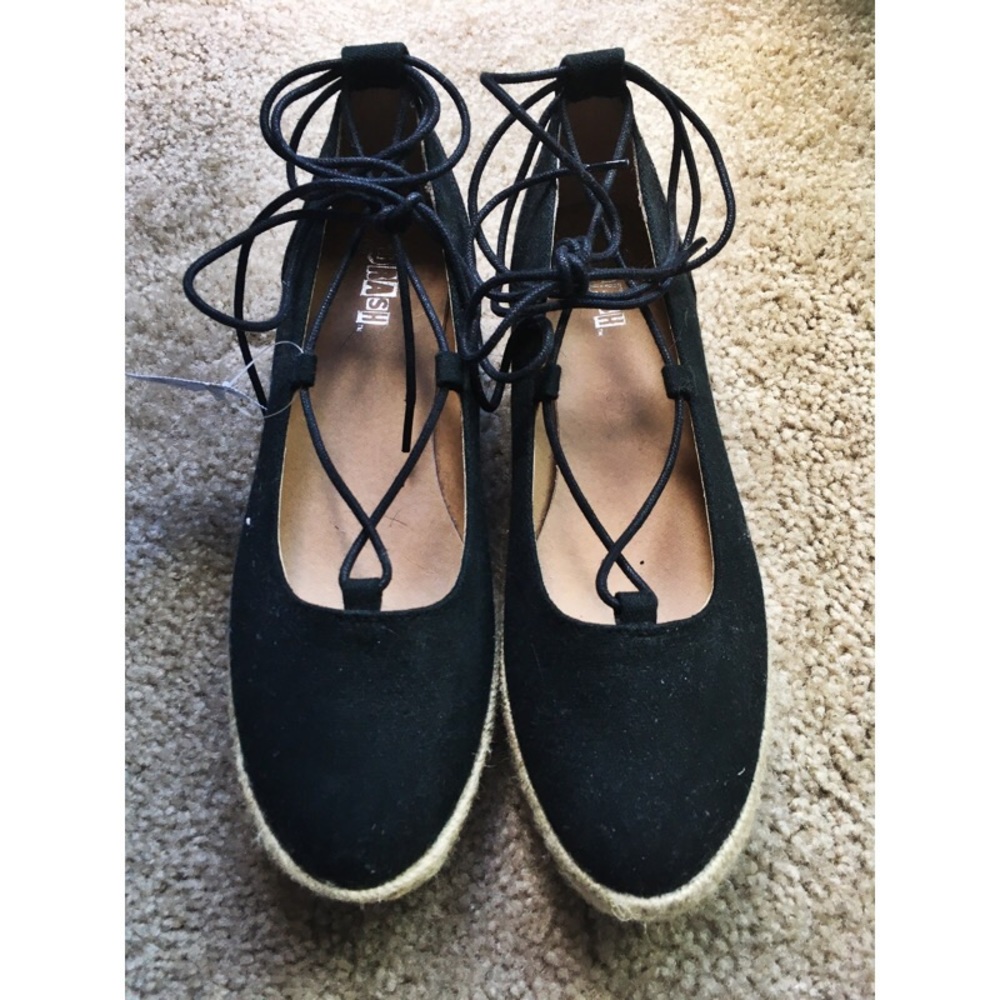 Unworn Lace Up Espadrilles